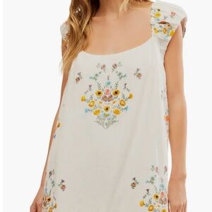 Free People Wildflower Embroidered Minidress NWT